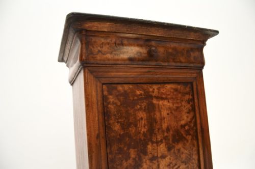 ANTIQUE FRENCH WALNUT MARBLE TOP BEDSIDE CABINET - ADDITIONAL PHOTO 3