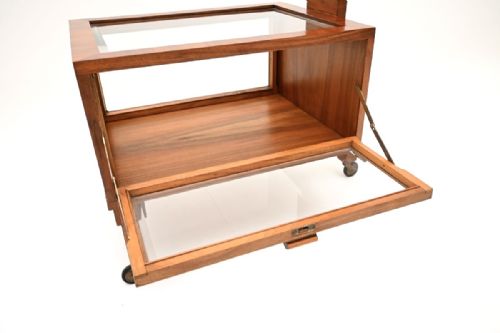 ART DECO WALNUT DISPLAY CASE SERVING CART - ADDITIONAL PHOTO 7