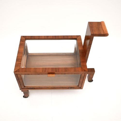 ART DECO WALNUT DISPLAY CASE SERVING CART - ADDITIONAL PHOTO 8