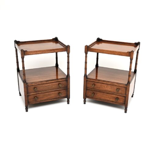 PAIR OF ANTIQUE GEORGIAN STYLE MAHOGANY SIDE TABLES
