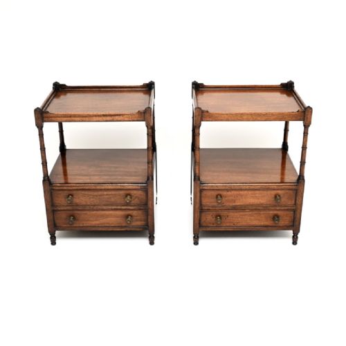 PAIR OF ANTIQUE GEORGIAN STYLE MAHOGANY SIDE TABLES - ADDITIONAL PHOTO 1