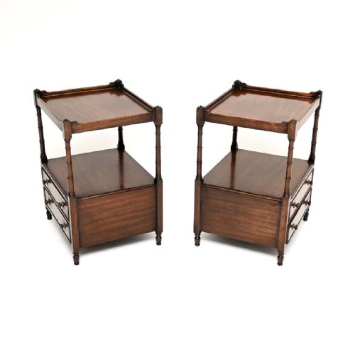 PAIR OF ANTIQUE GEORGIAN STYLE MAHOGANY SIDE TABLES - ADDITIONAL PHOTO 2