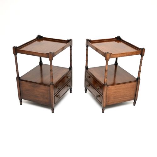 PAIR OF ANTIQUE GEORGIAN STYLE MAHOGANY SIDE TABLES - ADDITIONAL PHOTO 4