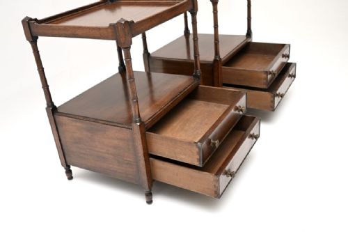 PAIR OF ANTIQUE GEORGIAN STYLE MAHOGANY SIDE TABLES - ADDITIONAL PHOTO 6