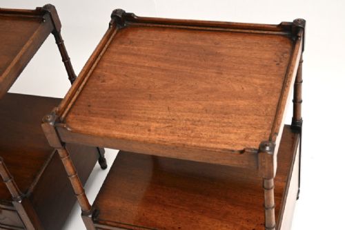 PAIR OF ANTIQUE GEORGIAN STYLE MAHOGANY SIDE TABLES - ADDITIONAL PHOTO 7