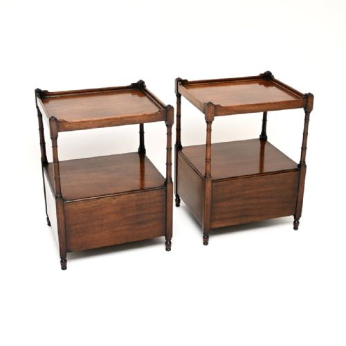 PAIR OF ANTIQUE GEORGIAN STYLE MAHOGANY SIDE TABLES - ADDITIONAL PHOTO 8