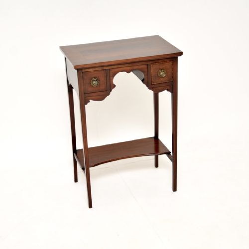 ANTIQUE EDWARDIAN INLAID MAHOGANY SIDE TABLE