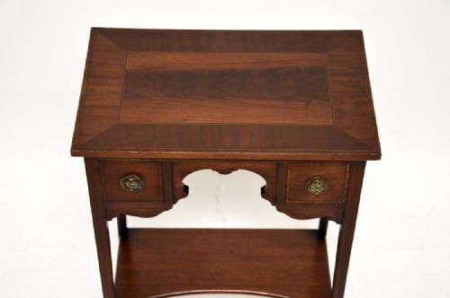ANTIQUE EDWARDIAN INLAID MAHOGANY SIDE TABLE - ADDITIONAL PHOTO 5