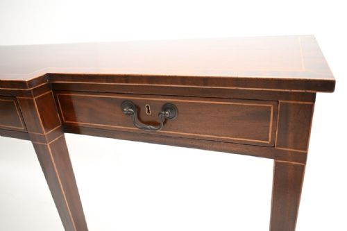 LARGE ANTIQUE INLAID MAHOGANY CONSOLE TABLE - ADDITIONAL PHOTO 3