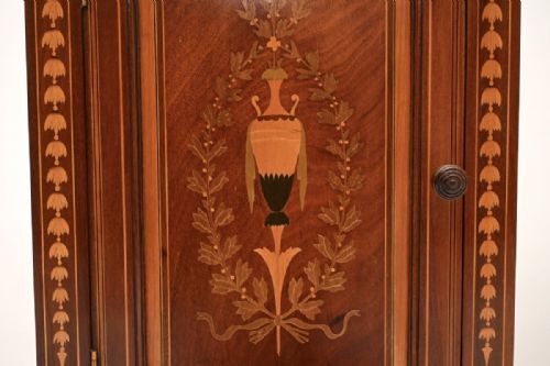 PAIR OF ANTIQUE EDWARDIAN INLAID MAHOGANY BEDSIDE CABINETS - ADDITIONAL PHOTO 1