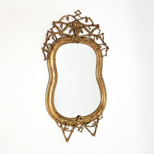 Antique Italian Gilt Wood Mirror
