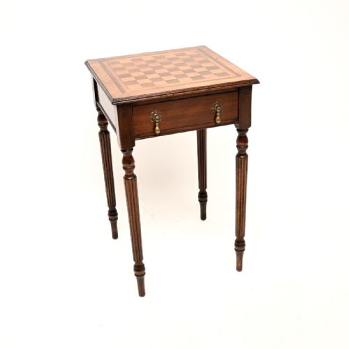 Antique Mahogany and Walnut Chess Table
