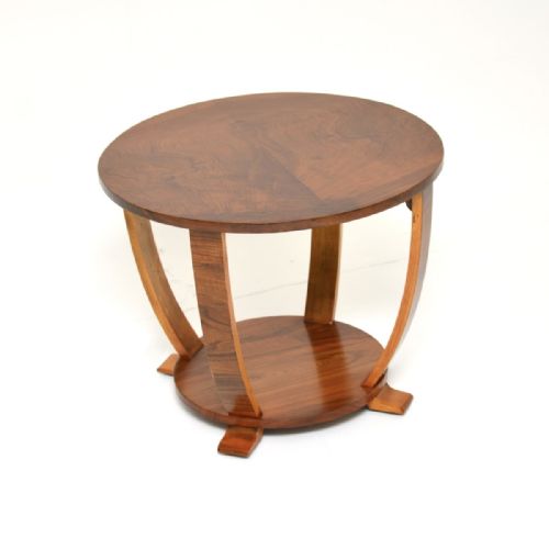 Art Deco Figured Walnut Occasional Side Table
