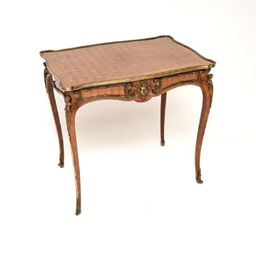 Antique French Inlaid Parquetry Bureau Plat Desk

