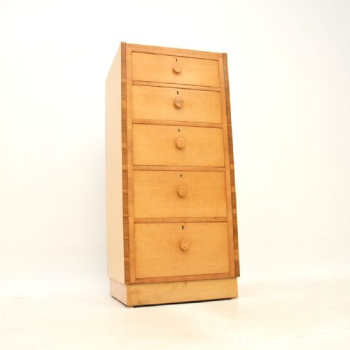 Art Deco Sycamore Chest of Drawers by Hille
