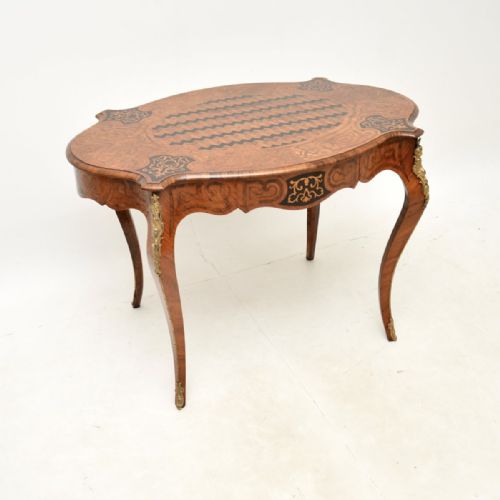 Antique French Inlaid Bureau Plat Desk
