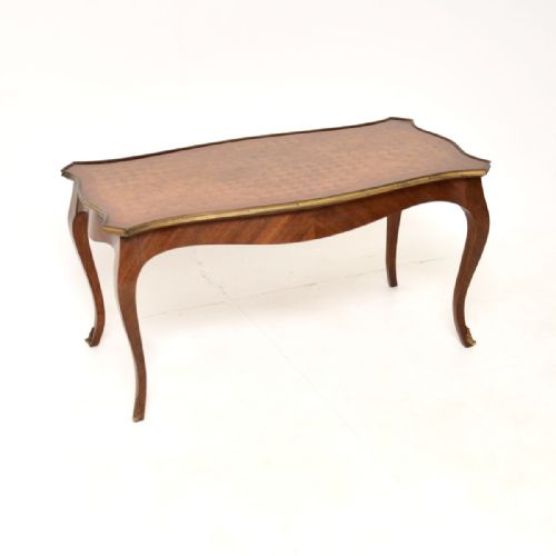 Antique French Inlaid Parquetry Coffee Table
