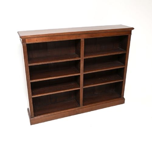 Antique Victorian Mahogany Open Bookcase
