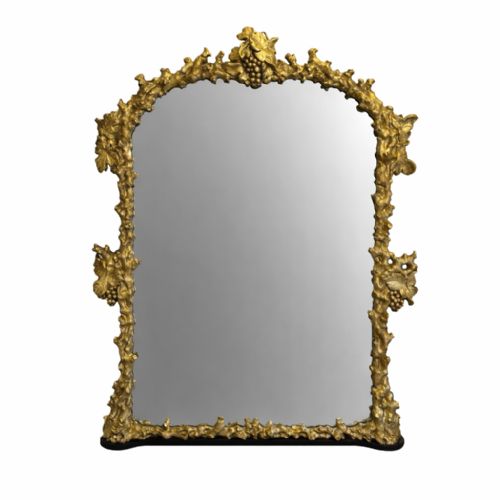 Large Antique Italian 18th Century Gilt Wood Mirror
