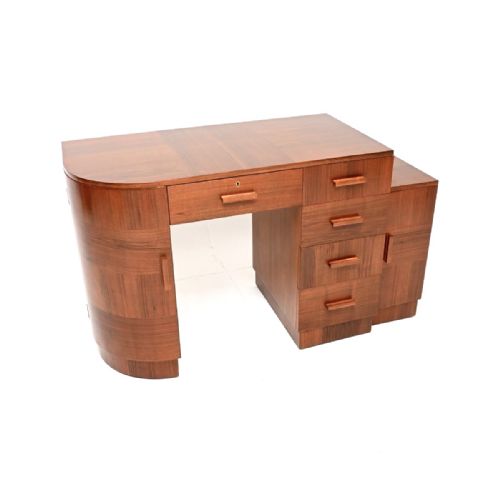Art Deco Figured Walnut Desk
