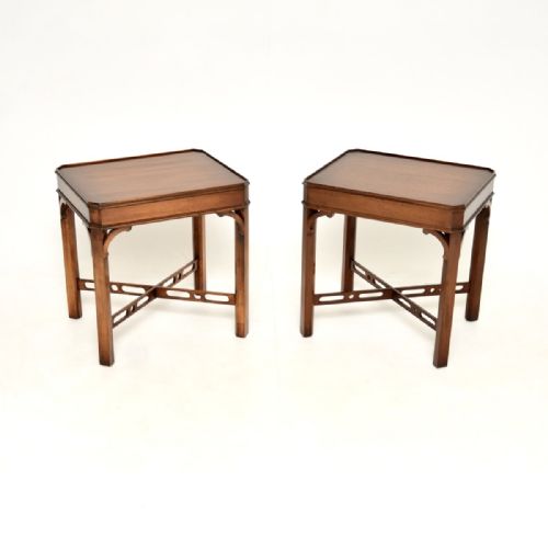 Pair of Antique Mahogany Side Tables
