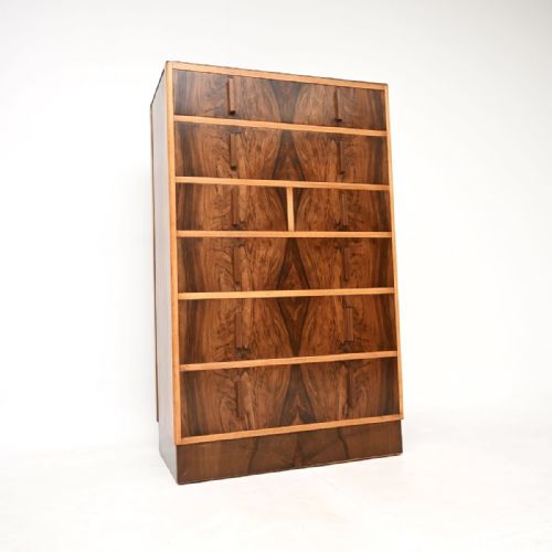 Art Deco Figured Walnut Chest of Drawers
