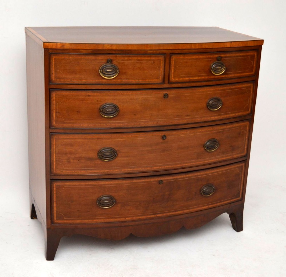 Antique Georgian Inlaid Mahogany Chest of Drawers