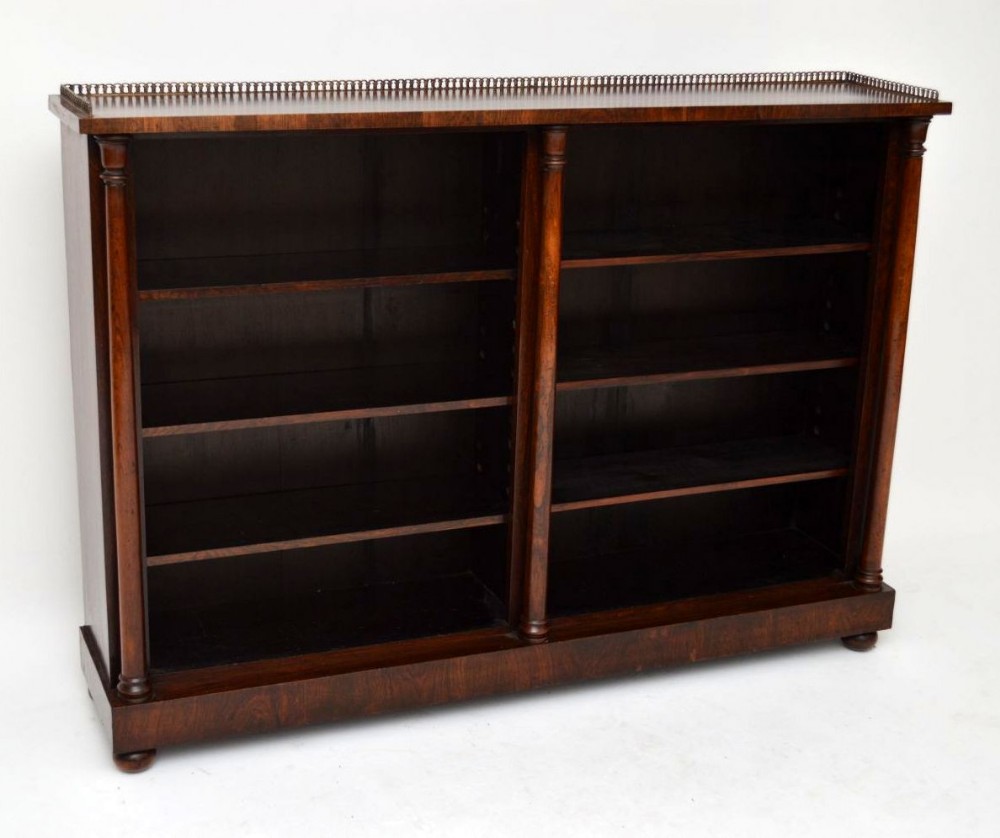 Antique William IV Rosewood Open Bookcase