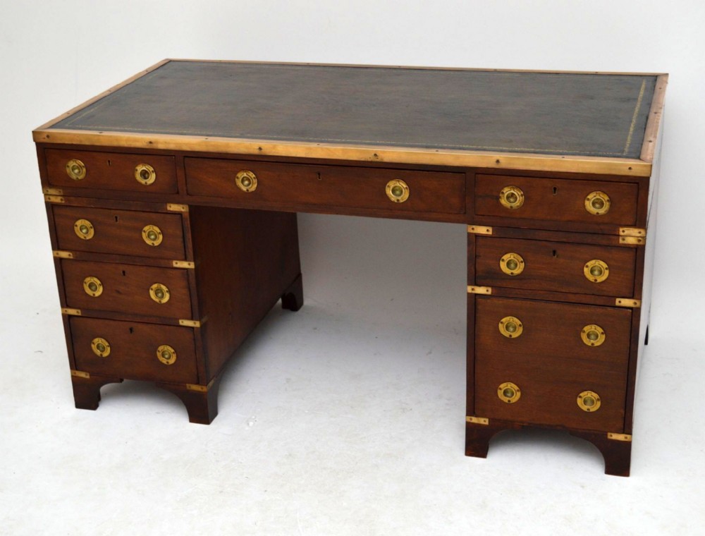 Antique Victorian Mahogany Campaign Desk