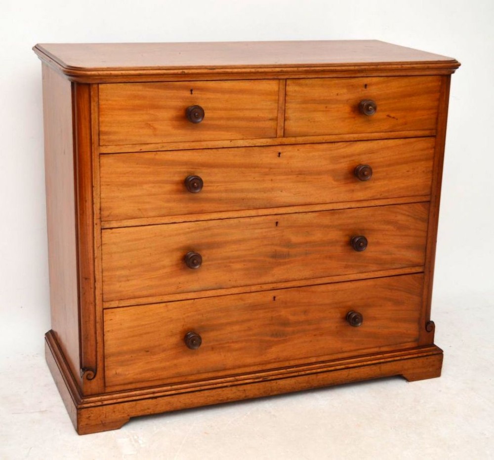 Antique Victorian Solid Mahogany Chest of Drawers
