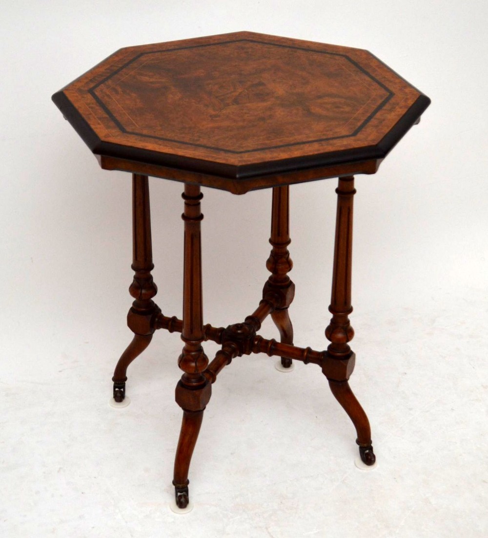 Antique Victorian Inlaid Walnut Occasional Table