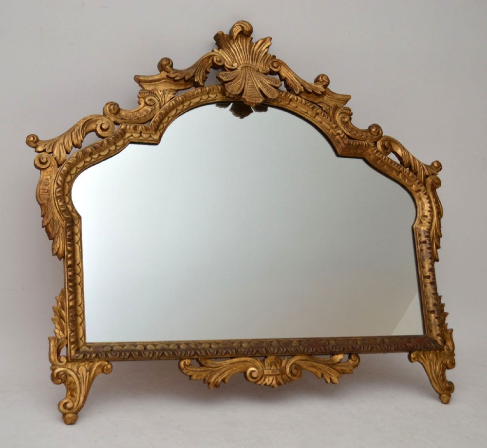 Large Antique Carved Gilt Wood Mirror