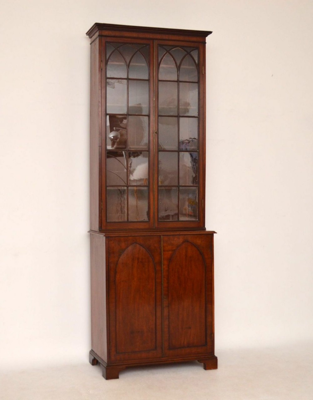 Antique Georgian Mahogany Astral Glazed Bookcase