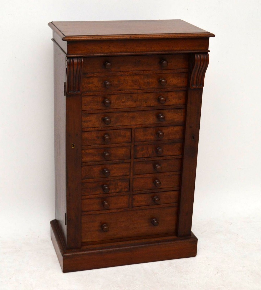 Antique Victorian Mahogany Wellington or Specimen Chest