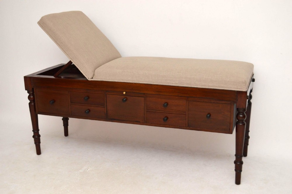 Antique Victorian Mahogany Doctors Examination Couch - REDUCED BY £1000