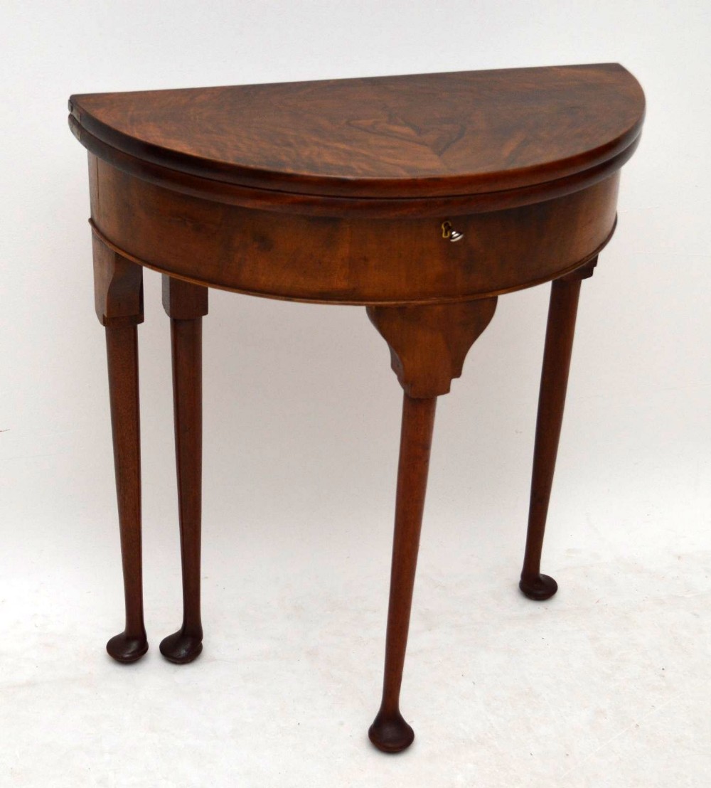 Small Antique Walnut Card or Tea Table