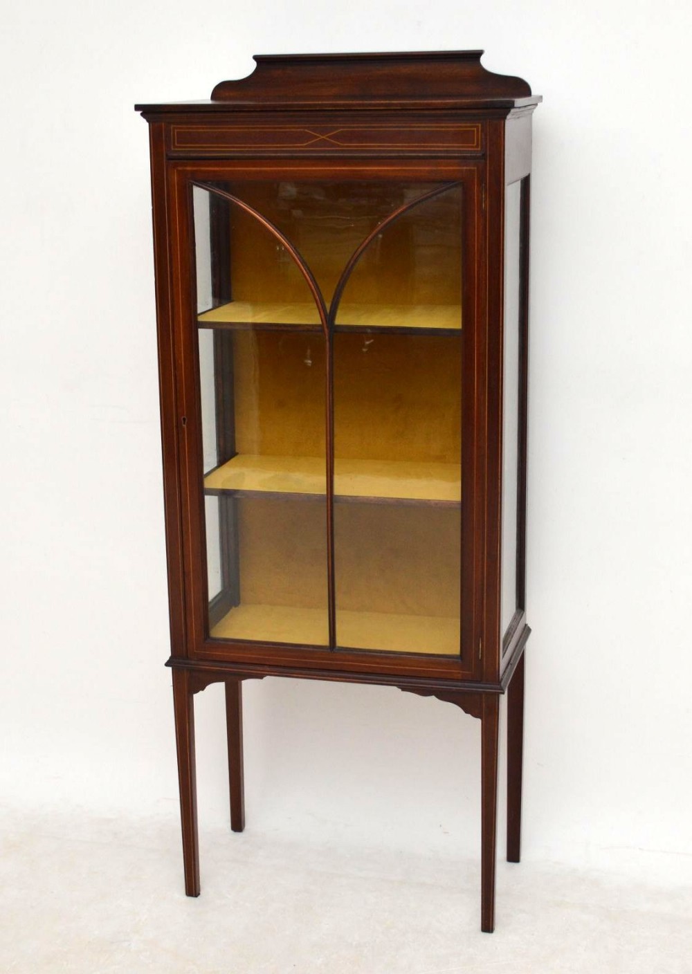 Antique Edwardian Inlaid Mahogany Display Cabinet
