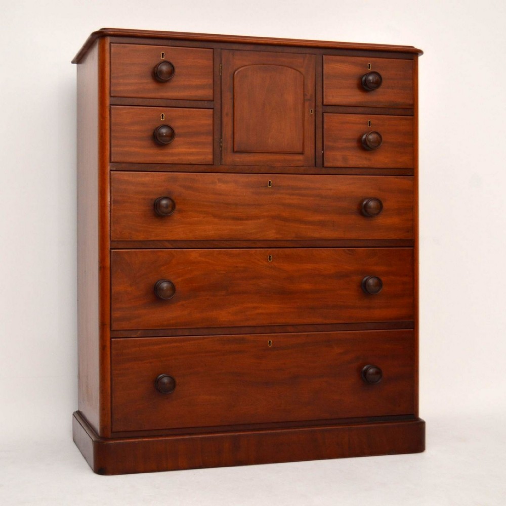 Large Antique Victorian Mahogany Chest of Drawers