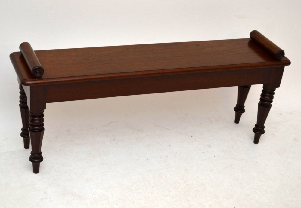 Antique William IV Mahogany Bench