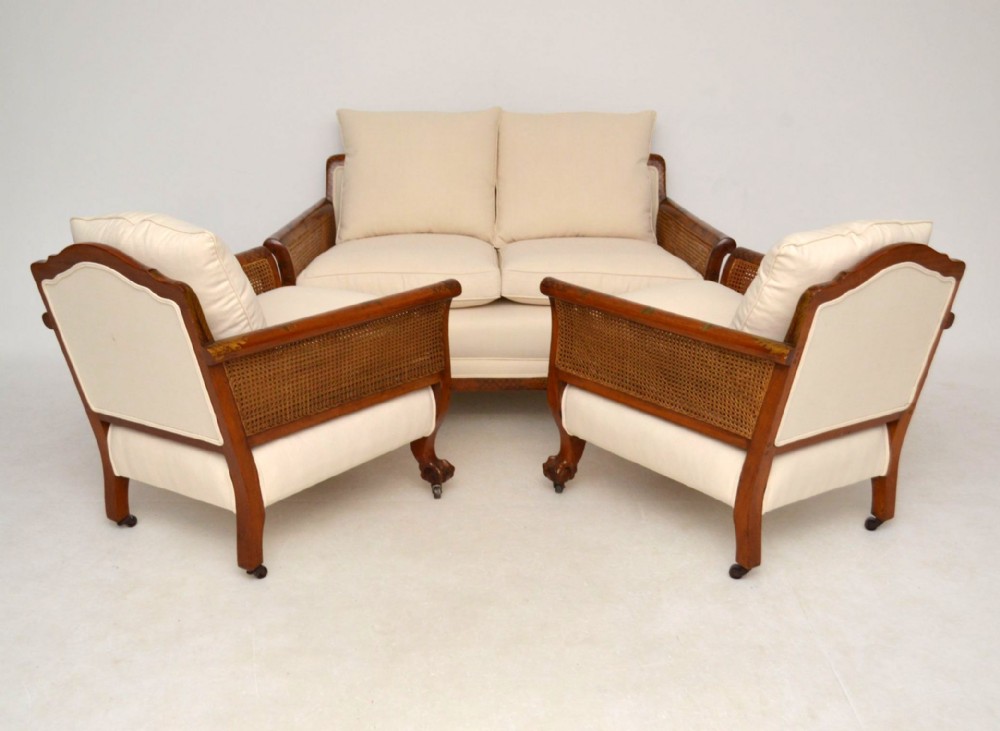 Antique Chinoserie Bergere Lounge Suite