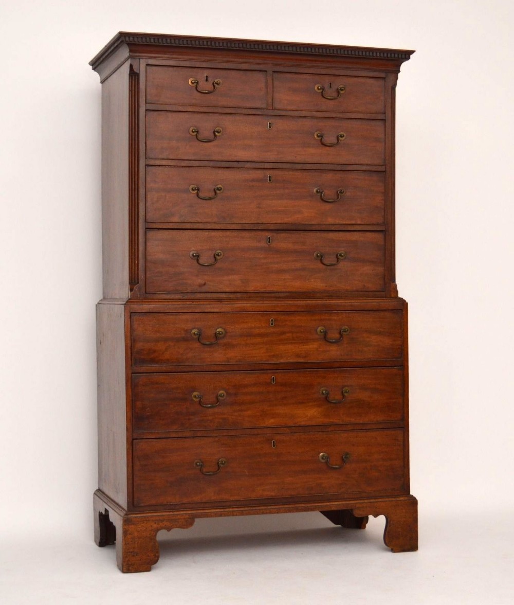 Antique Period Georgian Mahogany Chest on Chest - Tallboy
