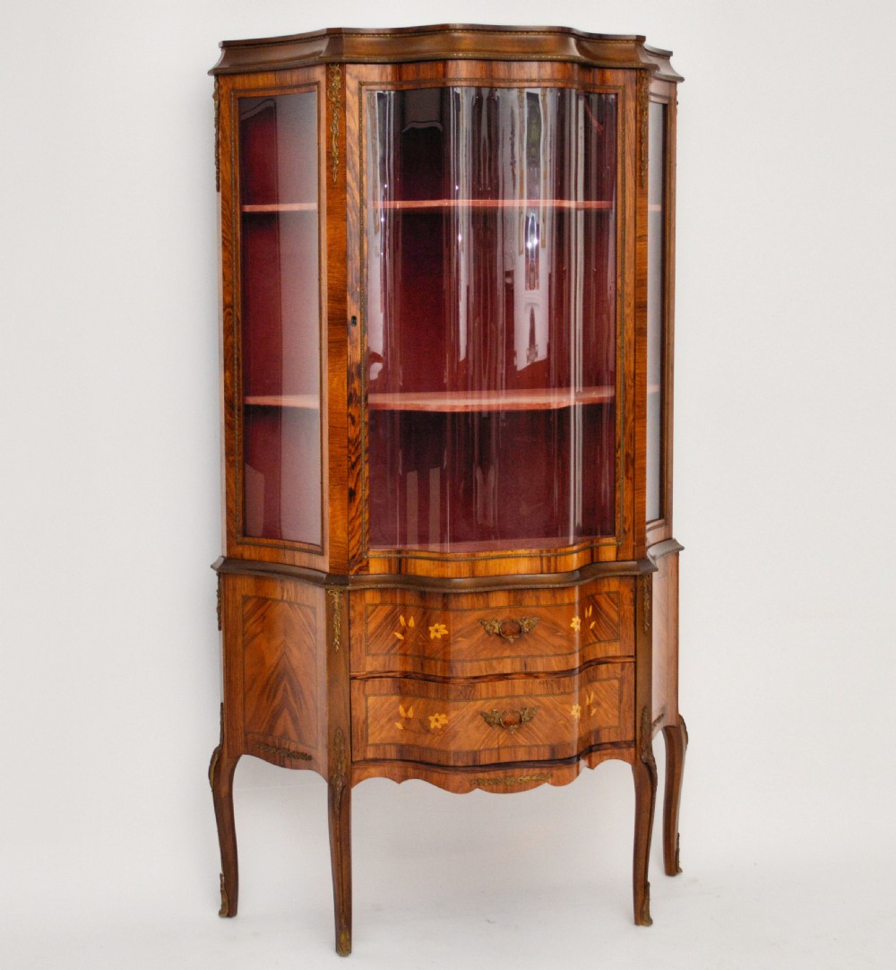 Antique Swedish French Style Display Cabinet
