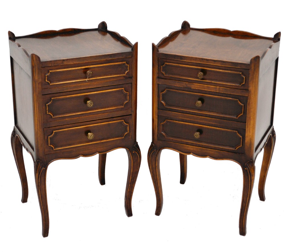Pair of Antique French Provincial Bedside Cabinets