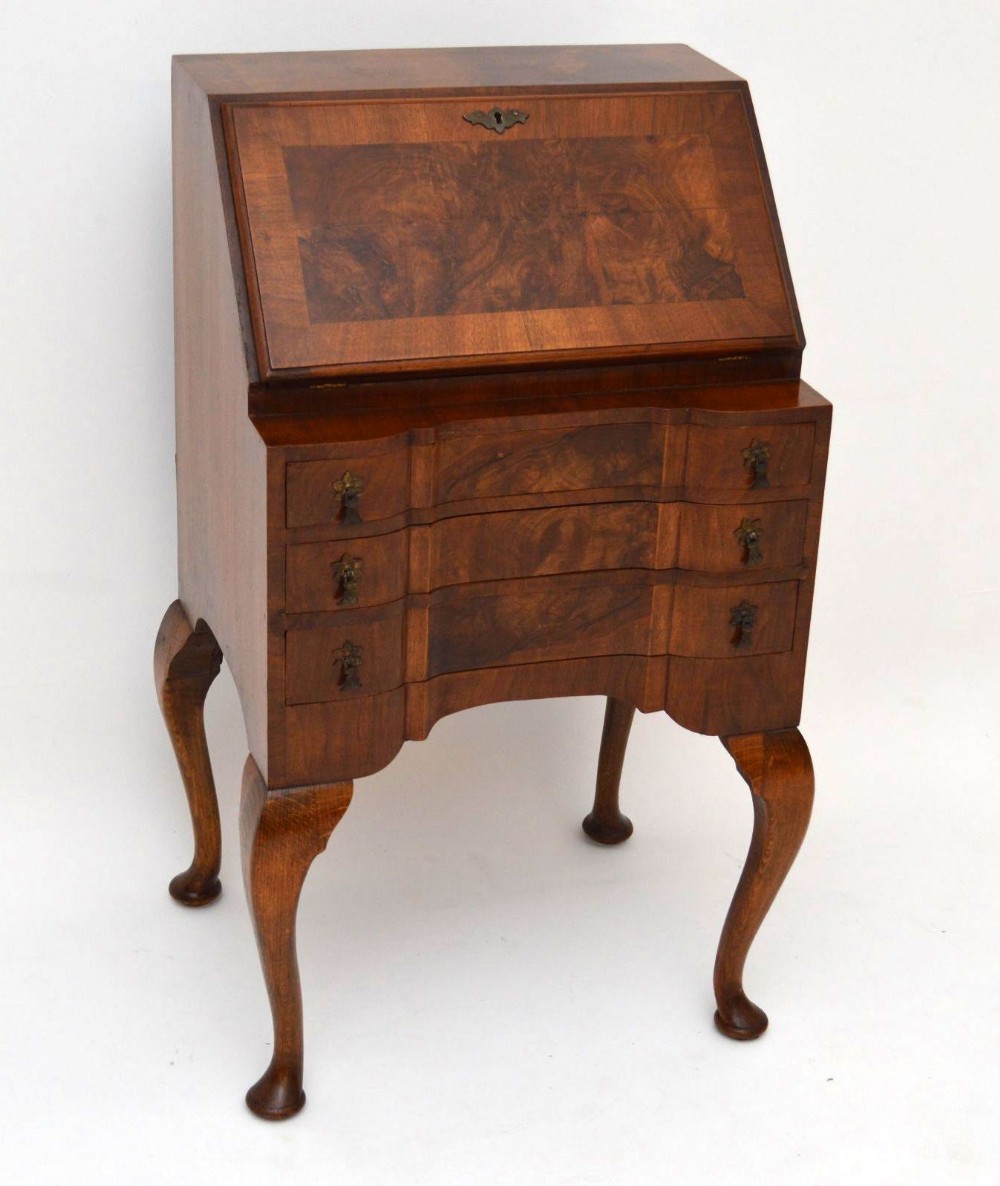 Antique Burr Walnut Writing Bureau