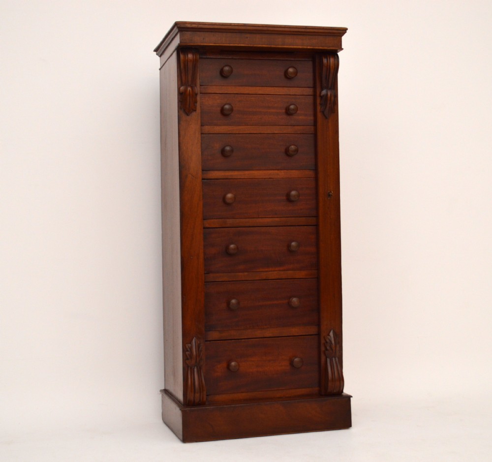 Antique Victorian Mahogany Wellington Chest