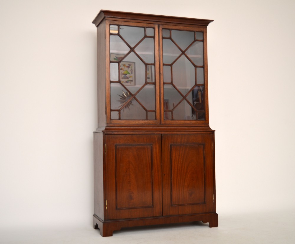 Antique Mahogany Glazed Library Bookcase