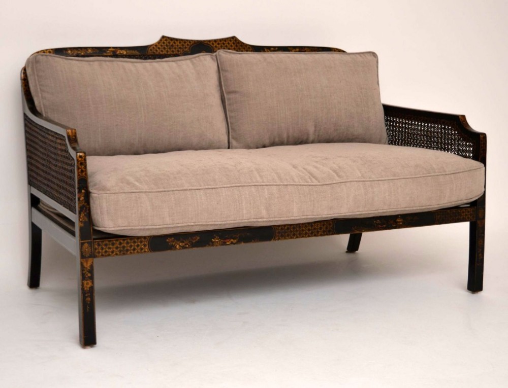 Antique Chinoiserie Bergere Sofa