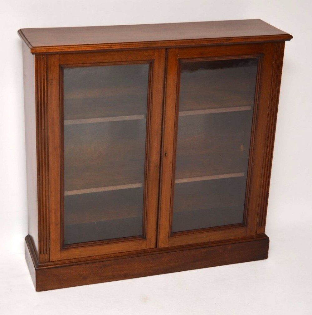 Antique Victorian Mahogany Two Door Bookcase