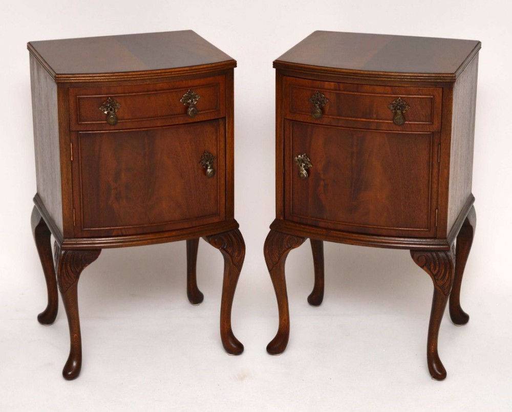 Pair of Antique Mahogany Bedside Cabinets