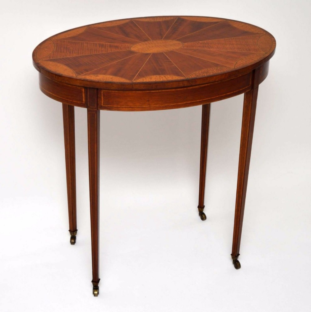 Antique Edwardian Inlaid Mahogany Occasional Table